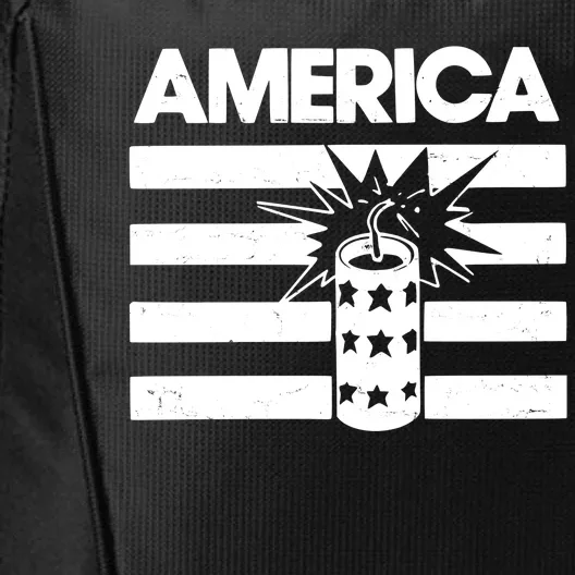 America Firework 4th Of July Flag City Backpack