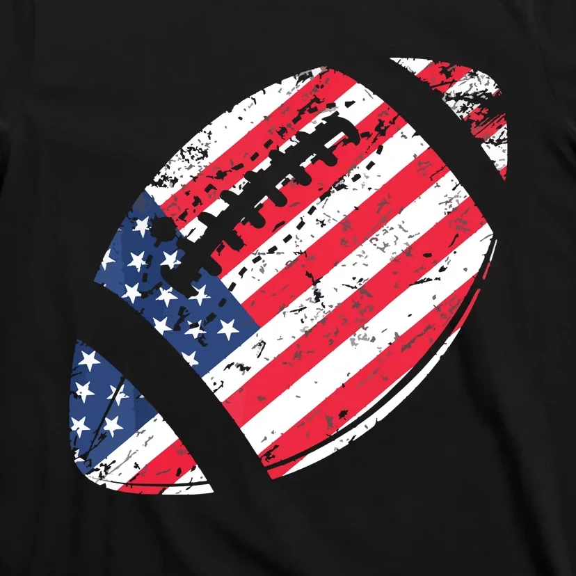 American Football 4th July American Flag Patriotic Gift T-Shirt