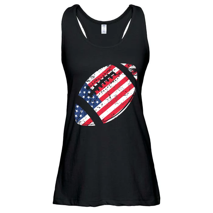 American Football 4th July American Flag Patriotic Gift Ladies Essential Flowy Tank