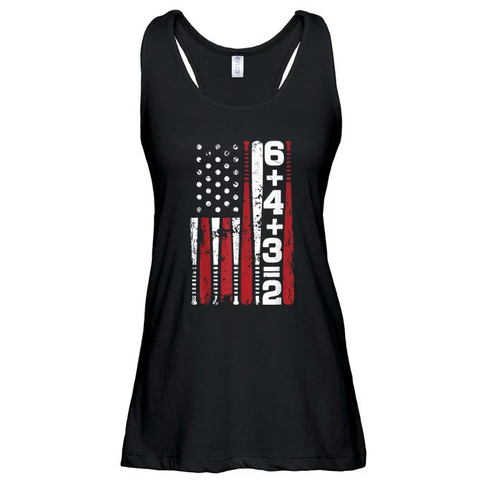 American Flag 6+4+3=2 Baseball Pitcher Funny Boy Gift Ladies Essential Flowy Tank