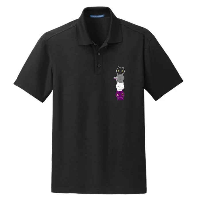 Asexuality Flag Animal Cat Ace Pride Demisexual Gift Asexual Dry Zone Grid Performance Polo