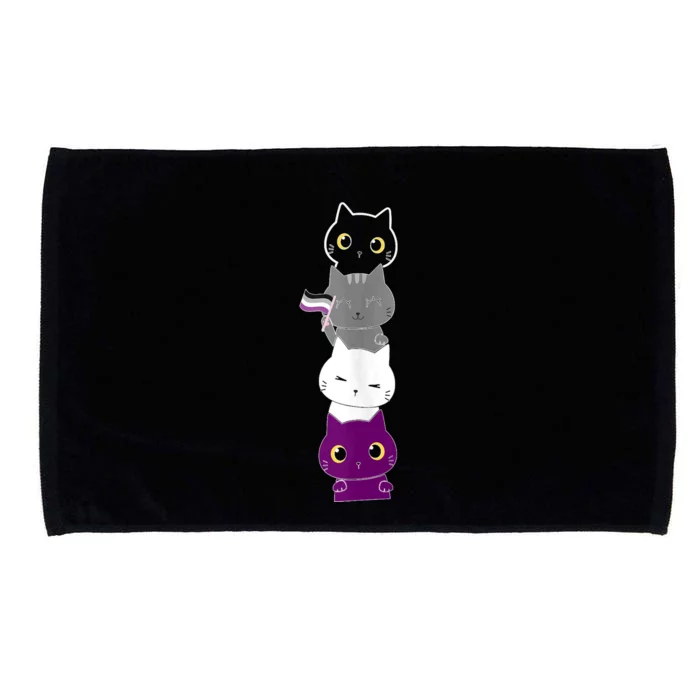 Asexuality Flag Animal Cat Ace Pride Demisexual Gift Asexual Microfiber Hand Towel