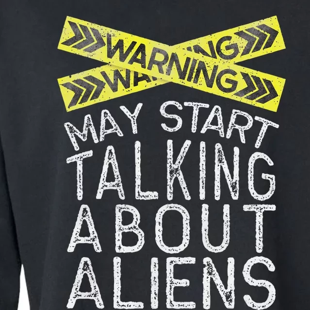 Alien Funny Alien Gift Alien Lover Tee Alien Humor Cropped Pullover Crew