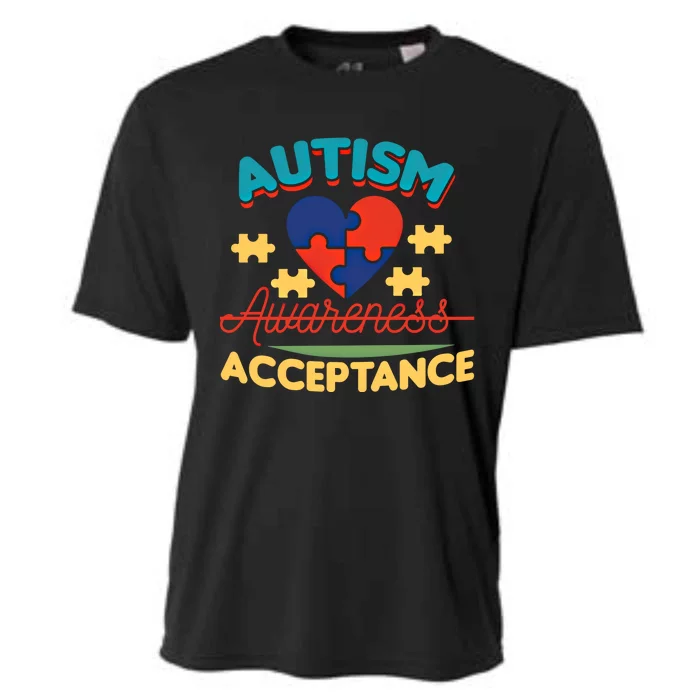 Acceptance For Autism Awareness Gift Cooling Performance Crew T-Shirt