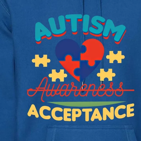 Acceptance For Autism Awareness Gift Premium Hoodie