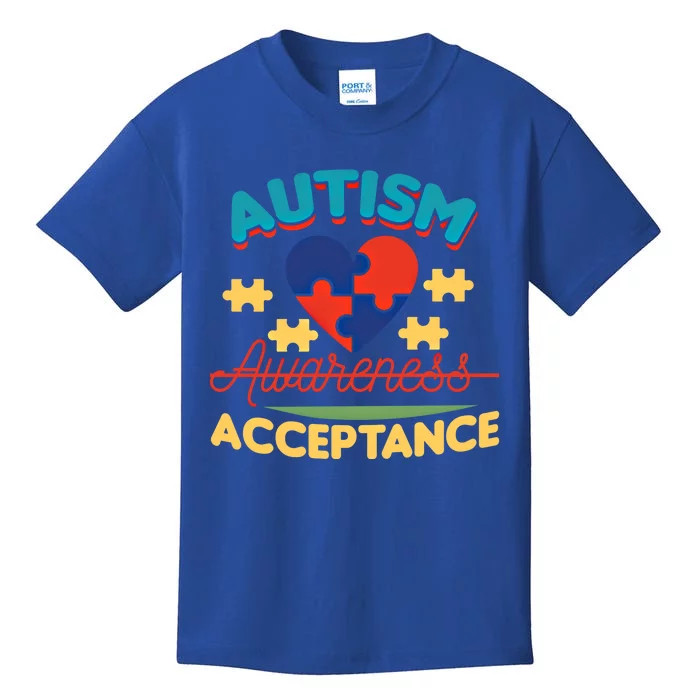 Acceptance For Autism Awareness Gift Kids T-Shirt