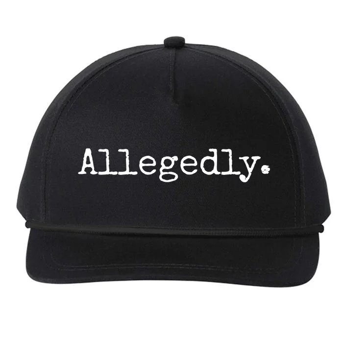 Allegedly Funny Attorney Funny Lawyer Snapback Five-Panel Rope Hat