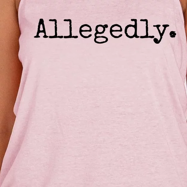 Allegedly Funny Attorney Funny Lawyer Women's Knotted Racerback Tank