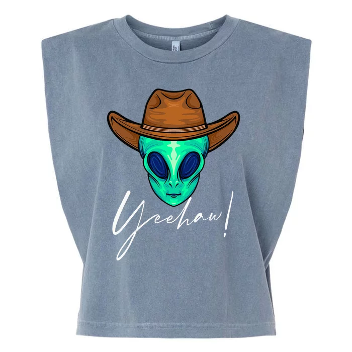 Alien Funny Alien Alien Lover Alien Cow Alien Humor Garment-Dyed Women's Muscle Tee