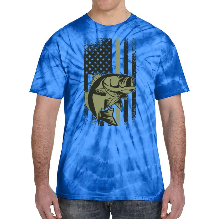 American Flag And Fish S S Or S Fishing Funny Gift Tie-Dye T-Shirt