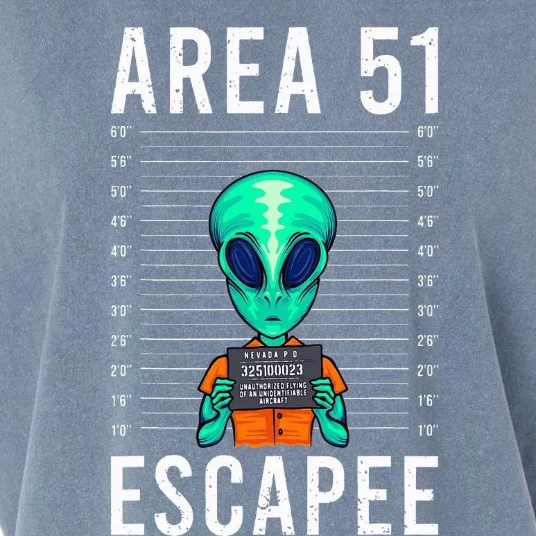 Alien Funny Alien Lover UFO Area 51 Alien Humor Alien Garment-Dyed Women's Muscle Tee