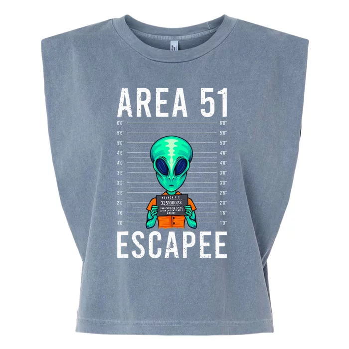 Alien Funny Alien Lover UFO Area 51 Alien Humor Alien Garment-Dyed Women's Muscle Tee