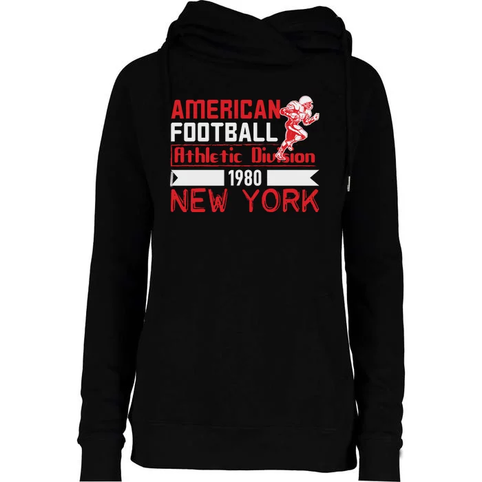 American Football Athletic Division Womens Funnel Neck Pullover Hood