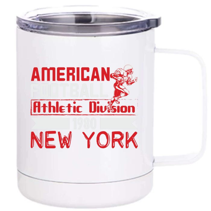 American Football Athletic Division Front & Back 12oz Stainless Steel Tumbler Cup