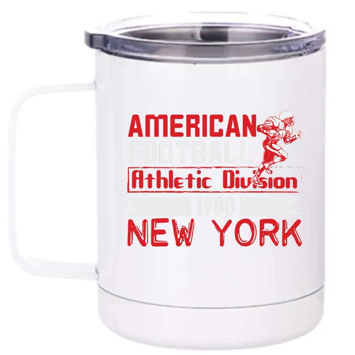 American Football Athletic Division Front & Back 12oz Stainless Steel Tumbler Cup