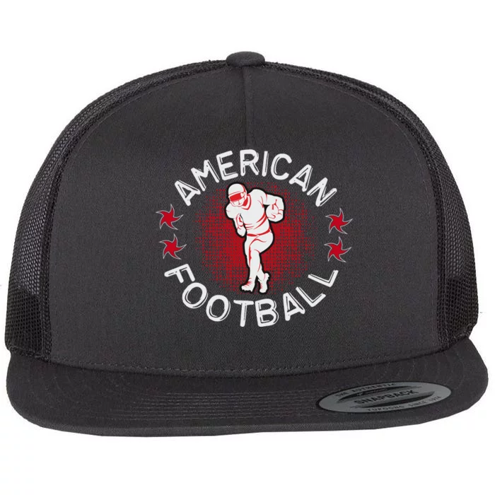 American Football Flat Bill Trucker Hat