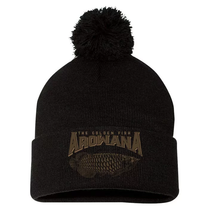 Arowana Fish Pom Pom 12in Knit Beanie