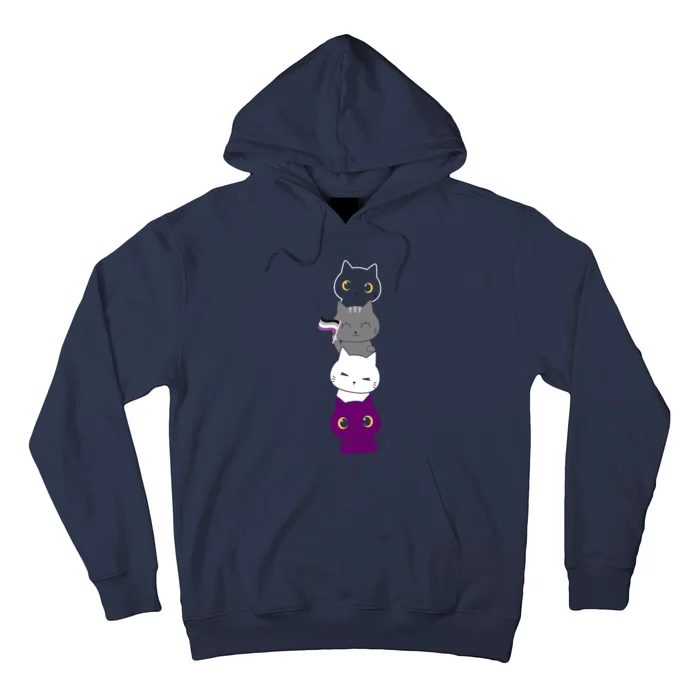 Asexuality Flag Animal Cat Ace Pride Demisexual Gift Asexual Hoodie