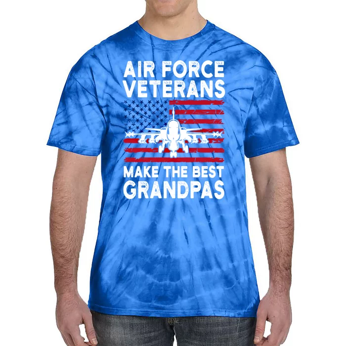 American Flag Air Force Veteran Makes Best Grandpa Gift Tie-Dye T-Shirt