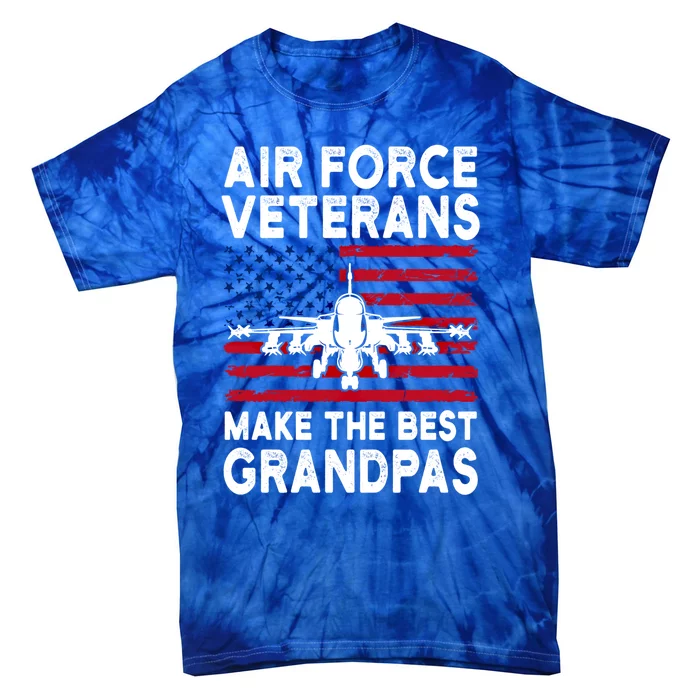 American Flag Air Force Veteran Makes Best Grandpa Gift Tie-Dye T-Shirt