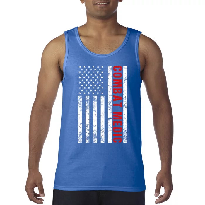 American Flag Army Combat Medic Cute Gift Tank Top