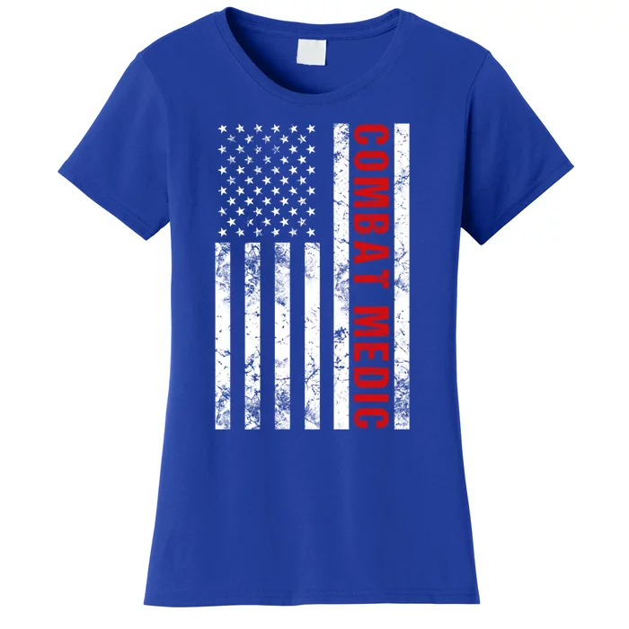 American Flag Army Combat Medic Cute Gift Women's T-Shirt