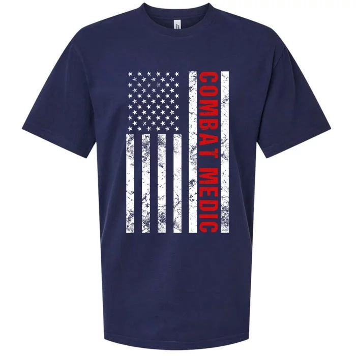 American Flag Army Combat Medic Cute Gift Sueded Cloud Jersey T-Shirt