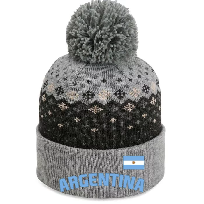 Argentina Flag Argentinian Pride International Country Cute Gift The Baniff Cuffed Pom Beanie