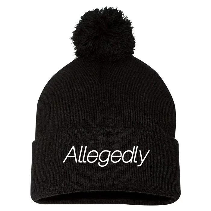 Allegedly Funny Attorney Funny Lawyer Pom Pom 12in Knit Beanie