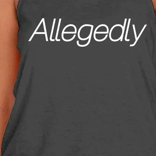 Allegedly Funny Attorney Funny Lawyer Women's Knotted Racerback Tank