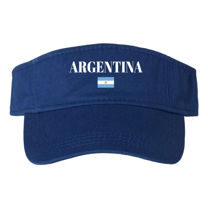 Argentina Flag Argentina Gift Valucap Bio-Washed Visor