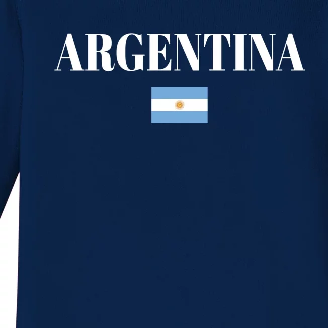 Argentina Flag Argentina Gift Baby Long Sleeve Bodysuit