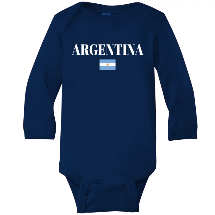 Argentina Flag Argentina Gift Baby Long Sleeve Bodysuit