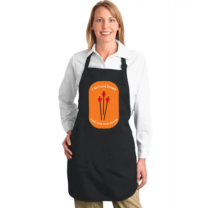 Archery Funny Full-Length Apron With Pocket