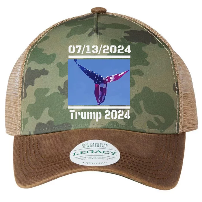 Angel Flag At Trump Rally  Trump 07132024 Miracle Legacy Tie Dye Trucker Hat