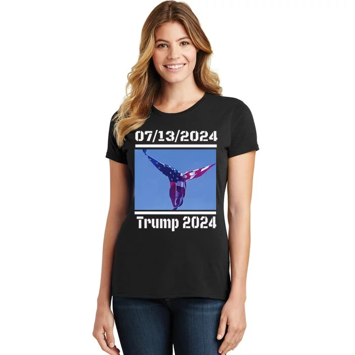 Angel Flag At Trump Rally  Trump 07132024 Miracle Women's T-Shirt