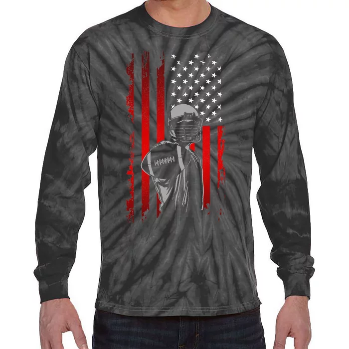 American Football Tie-Dye Long Sleeve Shirt