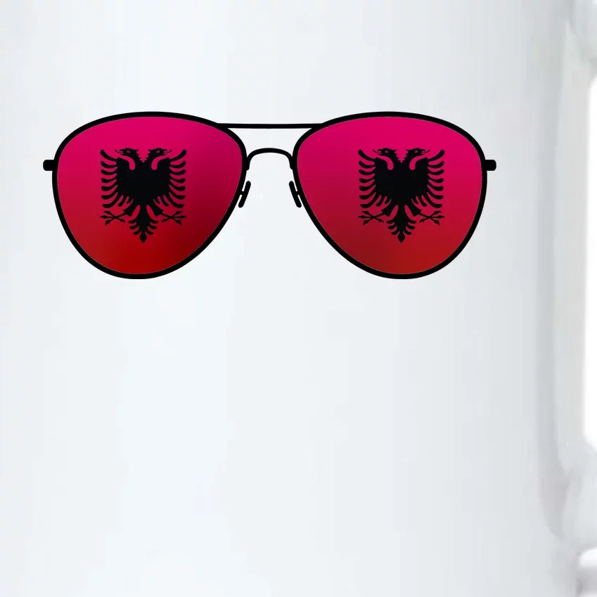 Albania Flag Aviator Sunglasses Black Color Changing Mug