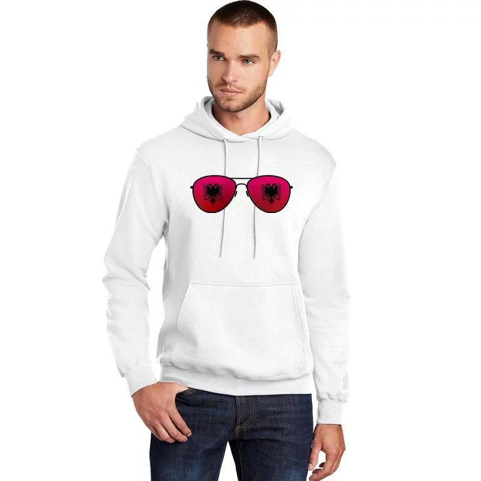 Albania Flag Aviator Sunglasses Hoodie