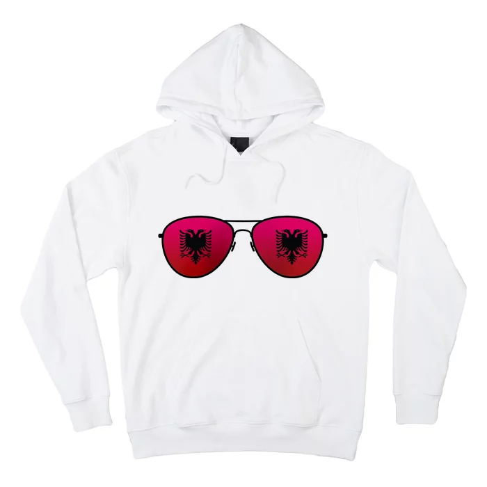 Albania Flag Aviator Sunglasses Hoodie