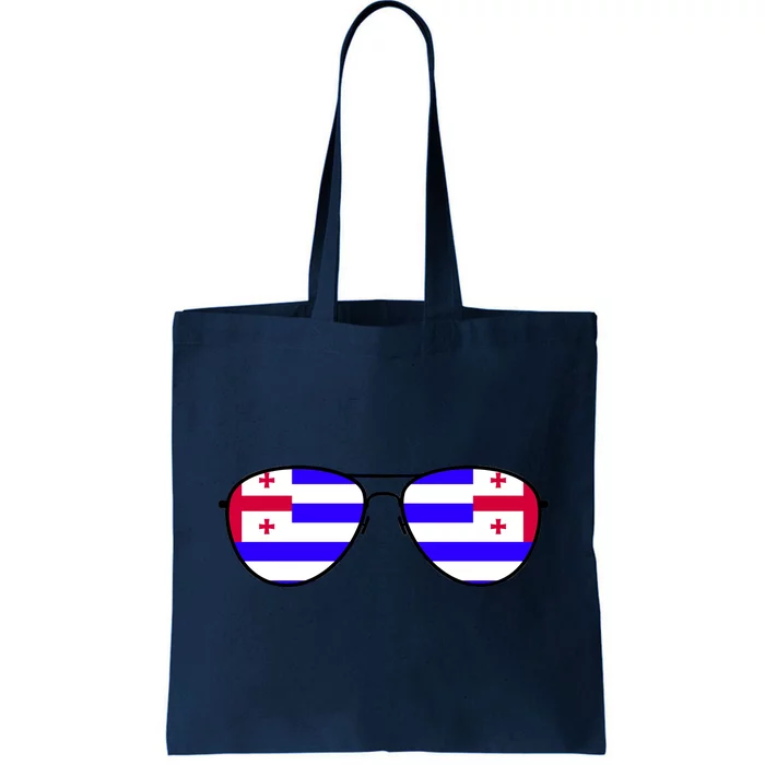 Ajaria Flag Aviator Sunglasses Tote Bag