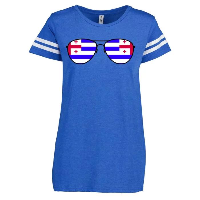 Ajaria Flag Aviator Sunglasses Enza Ladies Jersey Football T-Shirt