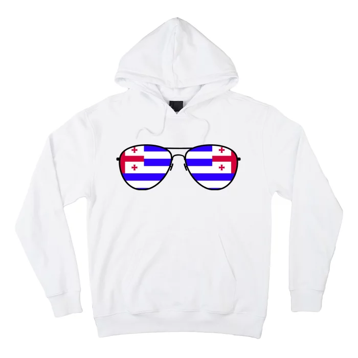 Ajaria Flag Aviator Sunglasses Hoodie