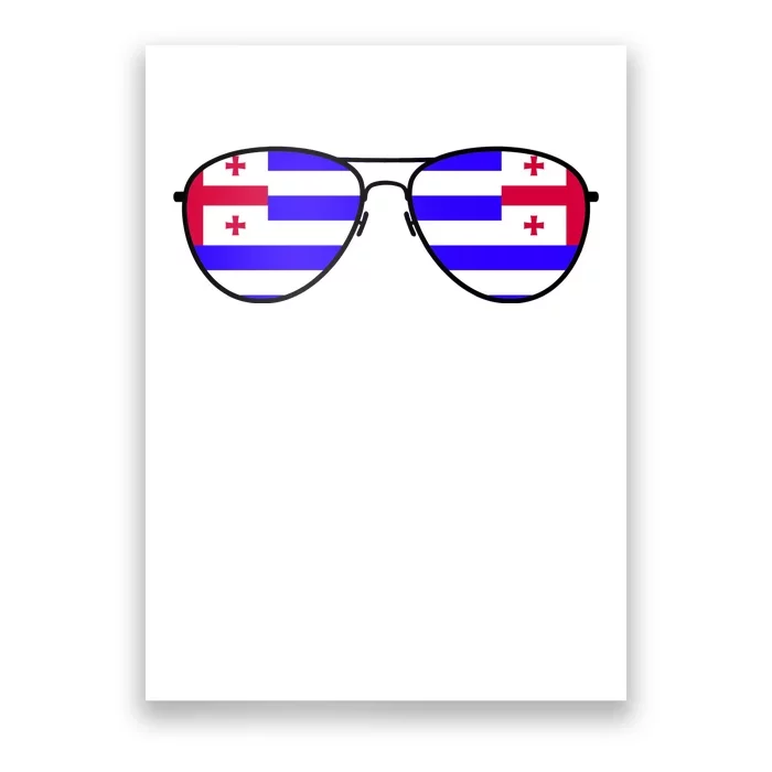 Ajaria Flag Aviator Sunglasses Poster