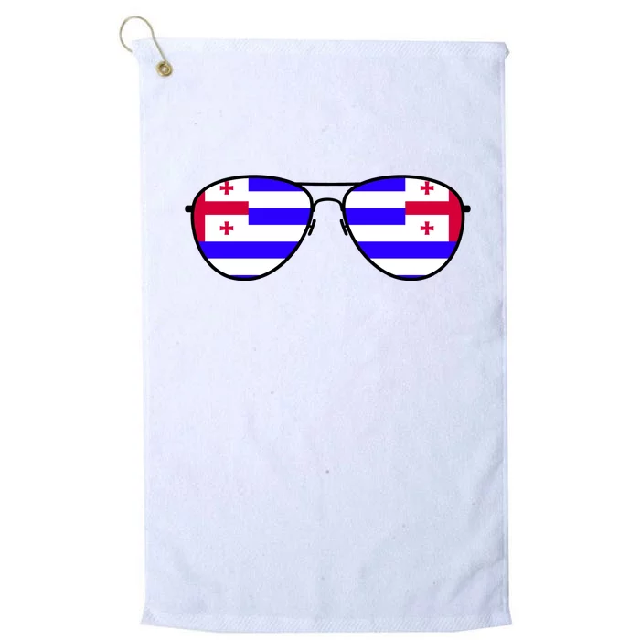 Ajaria Flag Aviator Sunglasses Platinum Collection Golf Towel