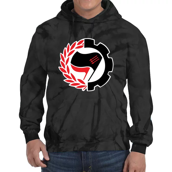 Anti Fascist Action Tie Dye Hoodie