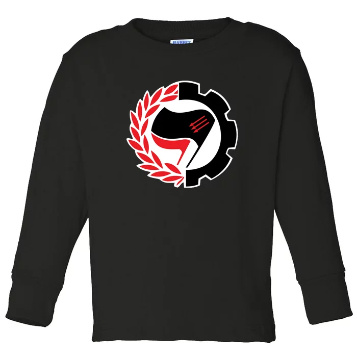 Anti Fascist Action Toddler Long Sleeve Shirt