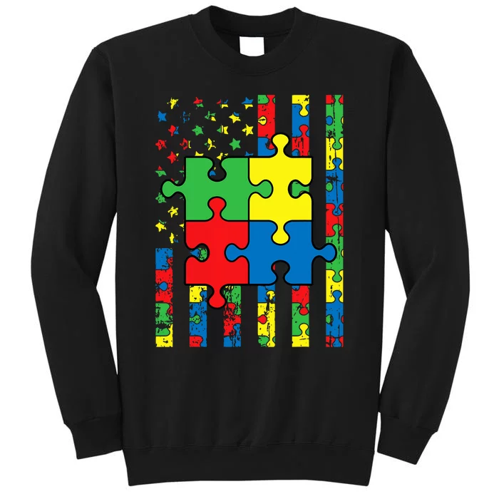 American Flag Autism Awareness Baby Sweatshirt