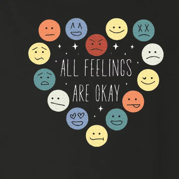 All Feelings Are Okay Mental Health Awareness Month Emotion Toddler Long Sleeve Shirt