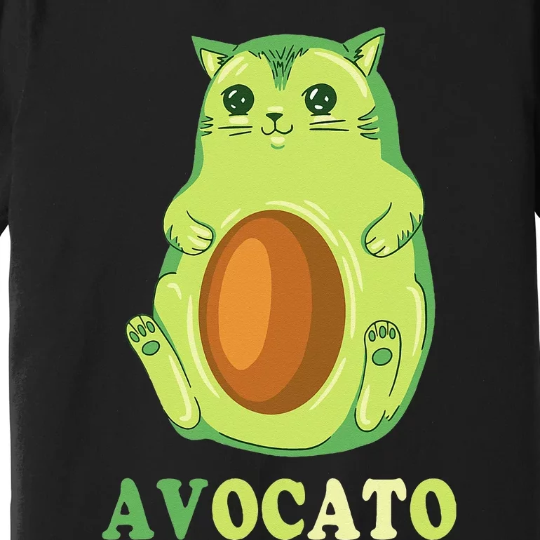 Avocato Funny Avocado Lover Cat Gifts Premium T-Shirt